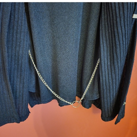 Vintage Oliva Rose 80s90s long Sleeve 1piece Shirt with detachable chain size 16 - Picture 5 of 12